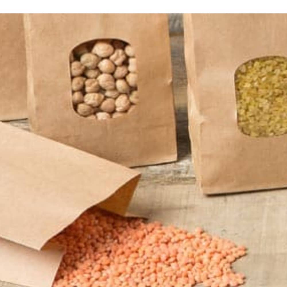 Sacchetti in carta kraft con finestra