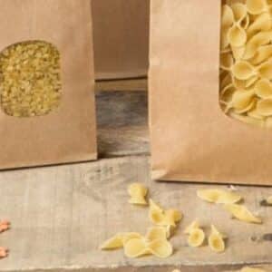 Sacchetti in carta kraft con finestra