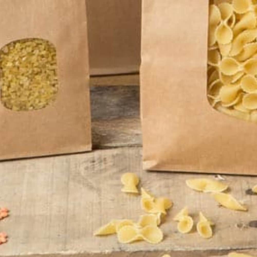 Sacchetti in carta kraft con finestra