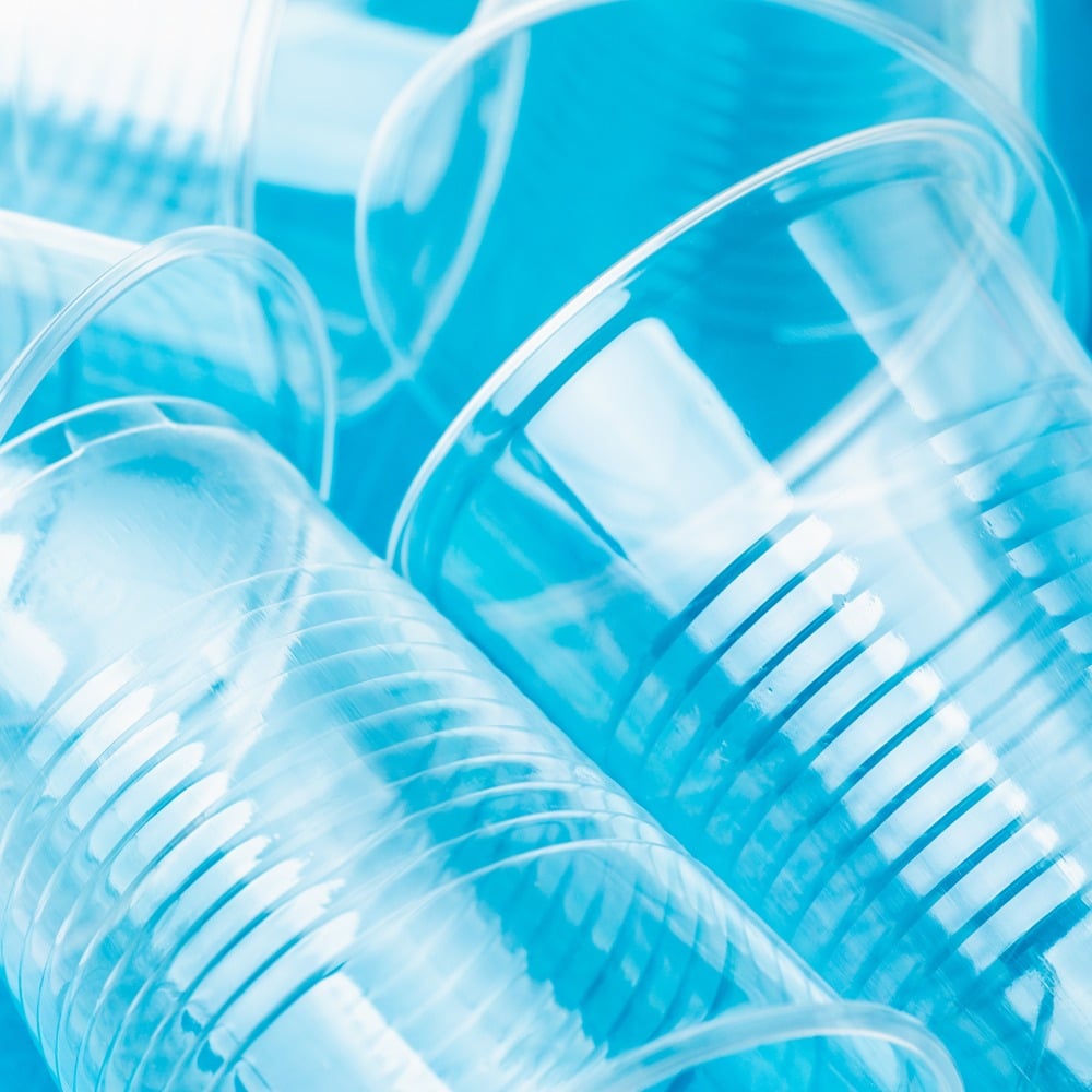 Bicchieri trasparenti per acqua o vino biodegradabili da 150 ml
