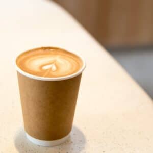 bicchiere in cartoncino doppio strato avana compostabile
