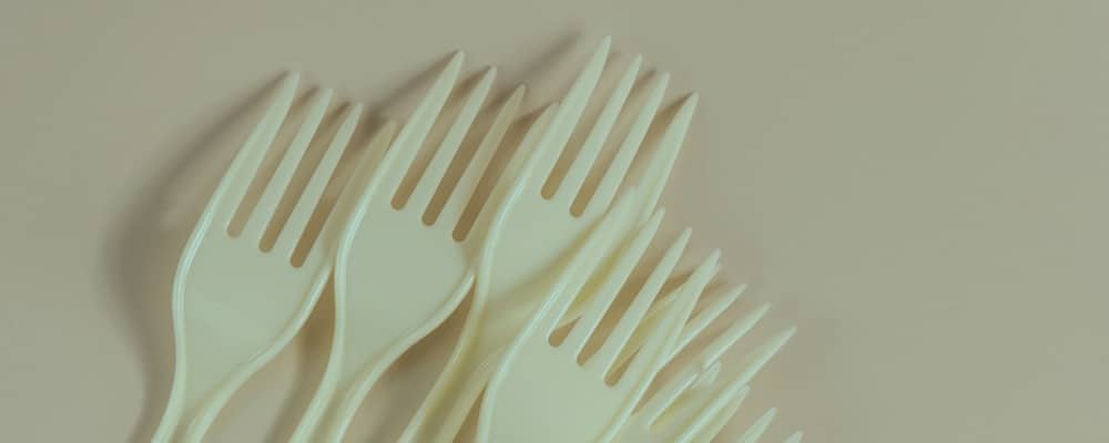 forchette di plastica compostabile