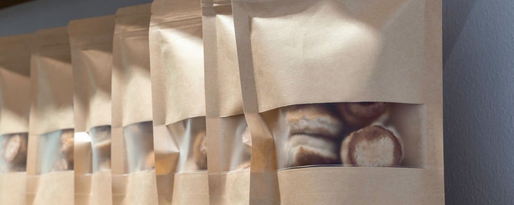 sacchetti per alimenti con chiusura ermetica compostabili
