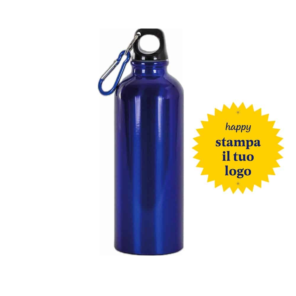 Borraccia blu personalizzata
