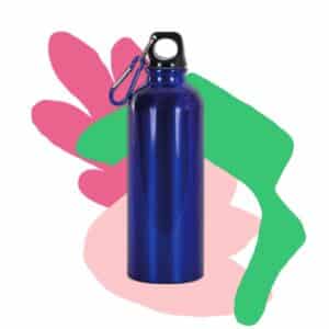 Borraccia blu personalizzata in alluminio