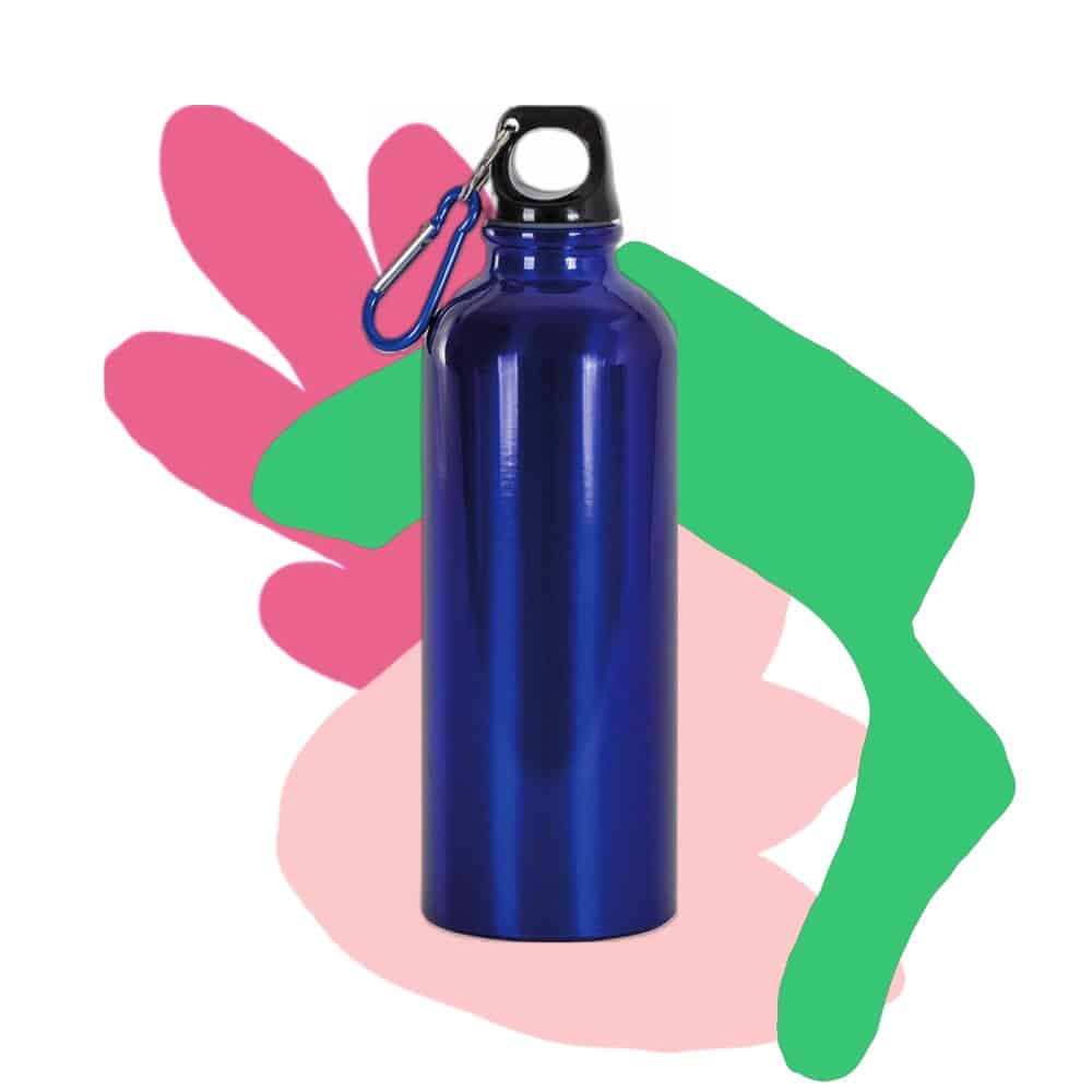 Borraccia blu personalizzata in alluminio