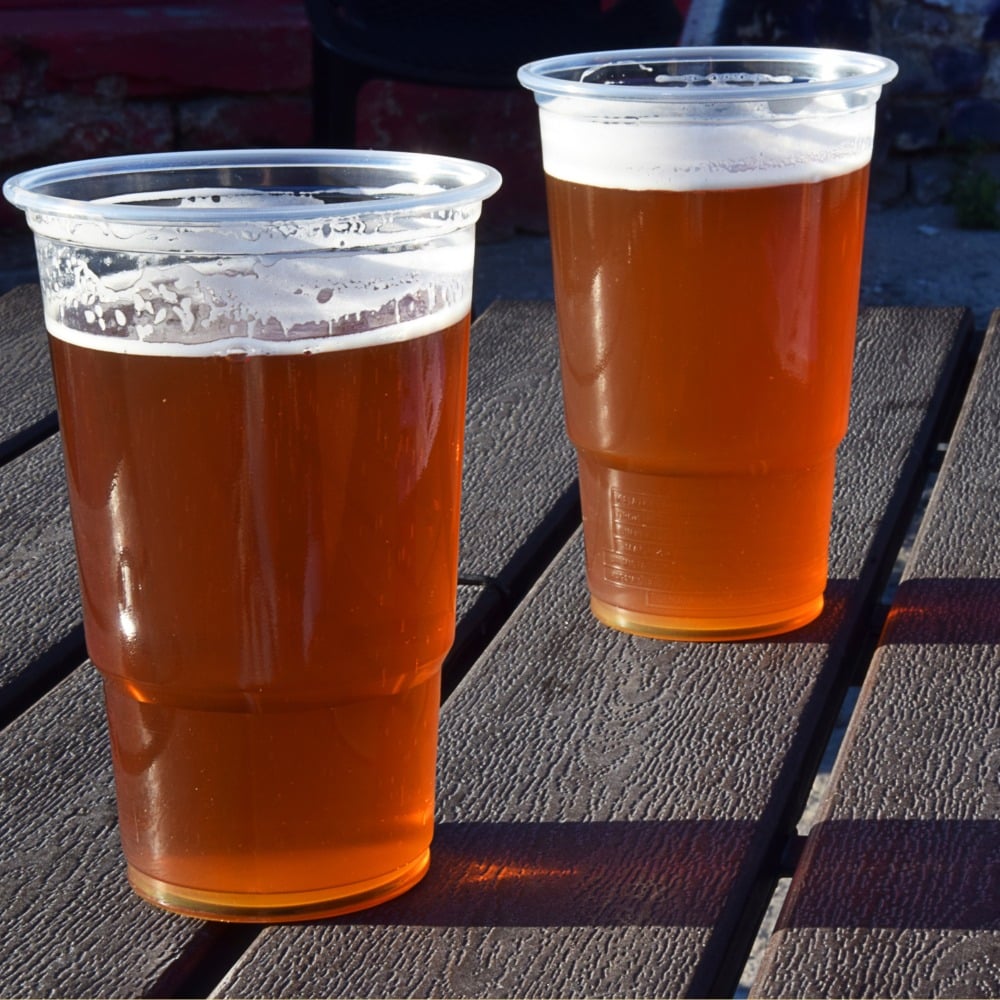 bicchieri birra biodegradabili trasparenti