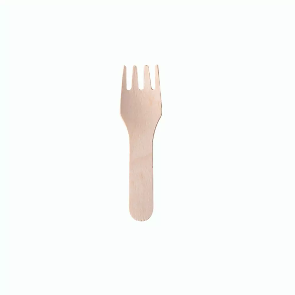 Forchettine aperitivo monouso 7,5 cm in legno 100 pz - Ekoe ®