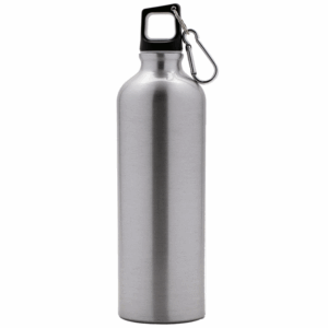 borraccia in alluminio grigio con tappo