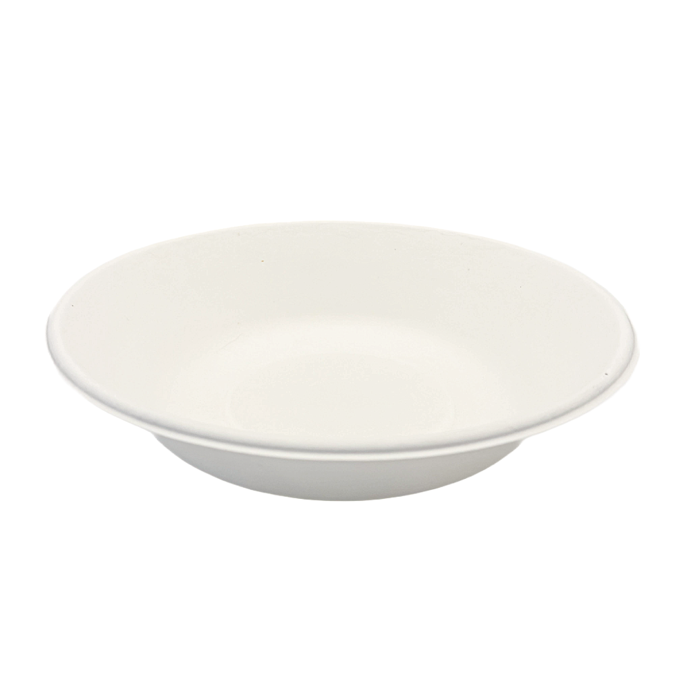 Piatti fondi compostabili 680ml in polpa di cellulosa e PLA