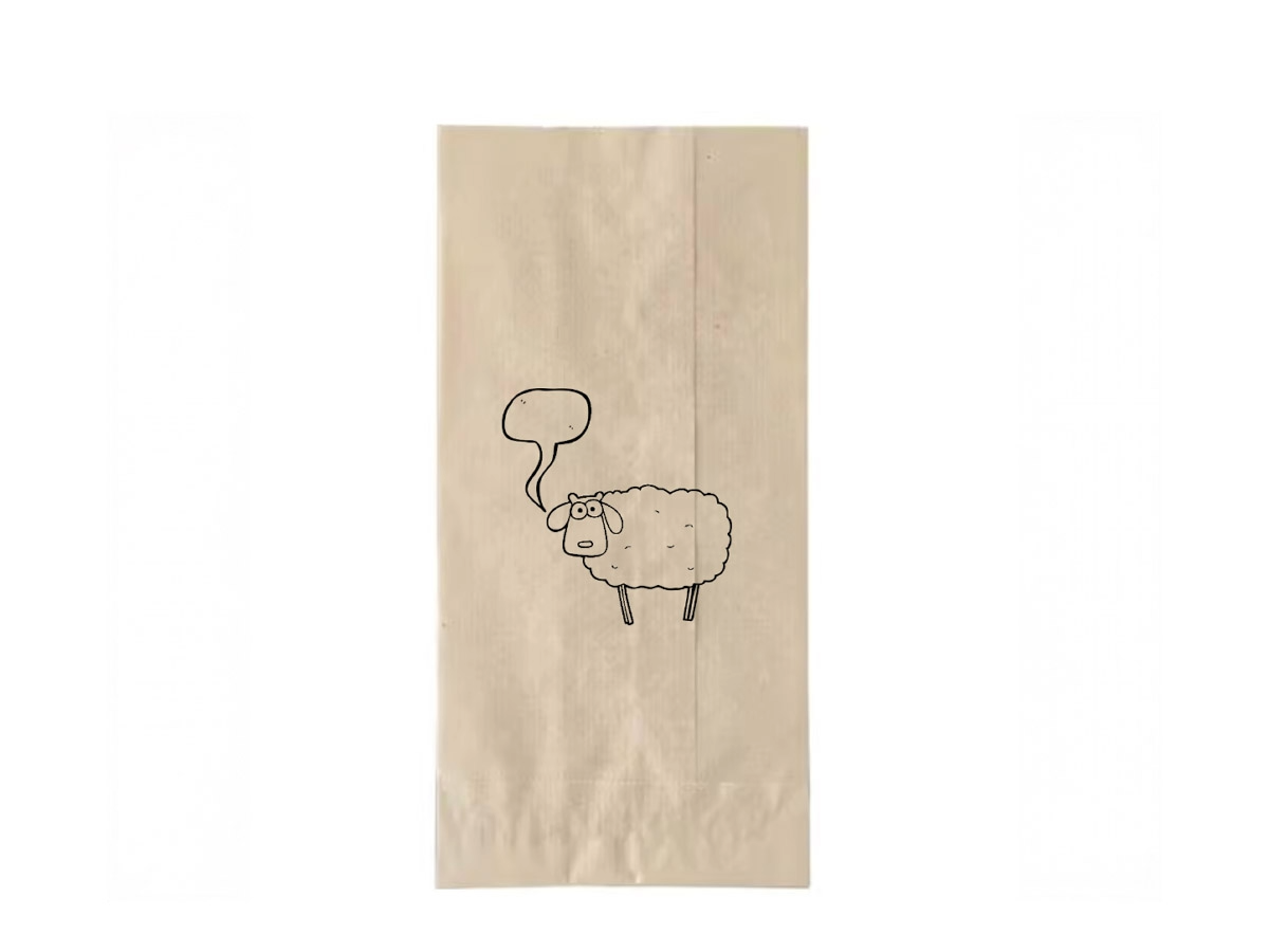 Sacchetti personalizzati per pane in carta kraft compostabile con stampa logo