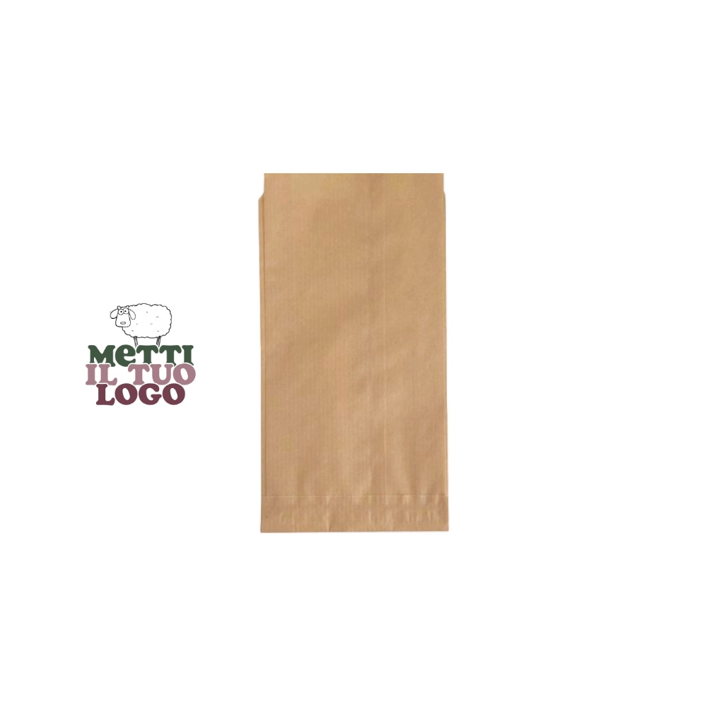 Sacchetti di carta millerighe avana, 12x24 cm, 10 kg.