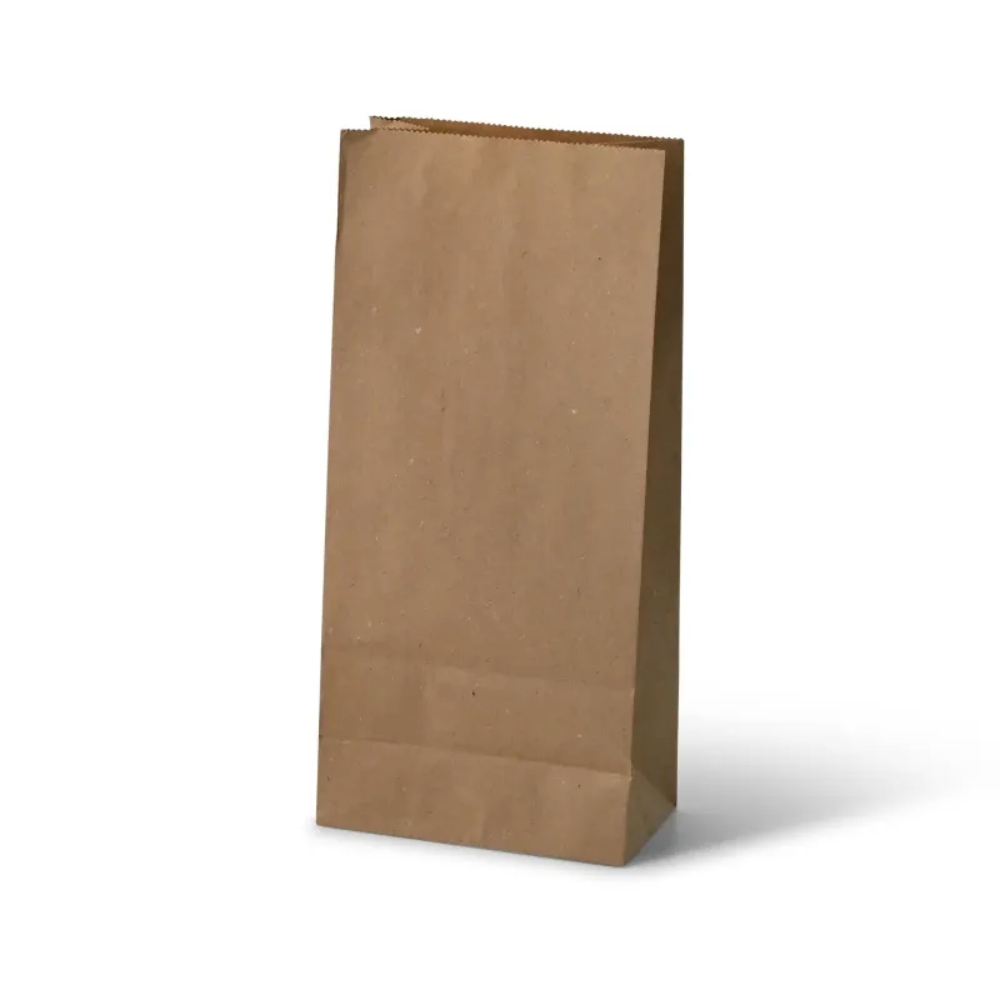Sacchetti carta kraft avana 11x6x22.5 cm, confezione 1000 pezzi.