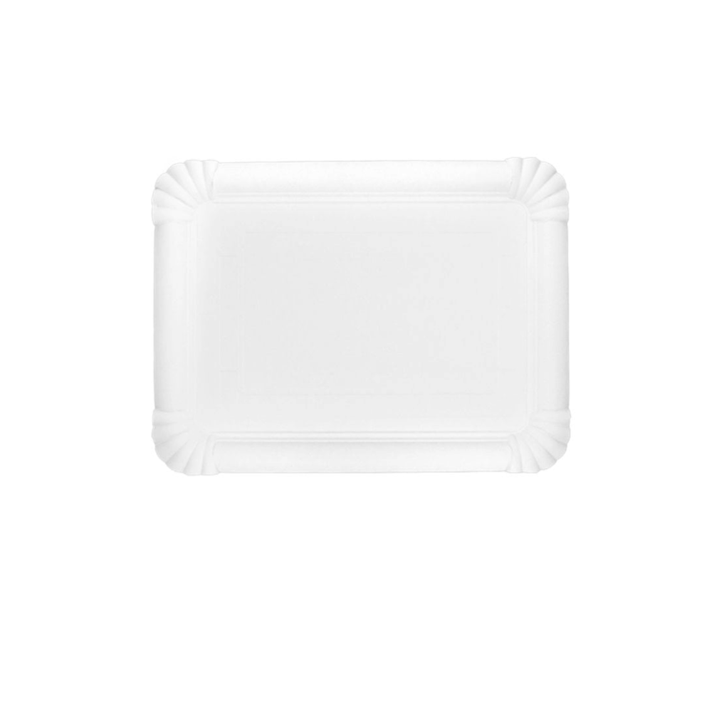 100 Pz Vassoio Per Alimenti In Carta Kraft Avana MT1 248x174H22 Mm