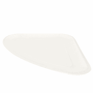 Assiettes à pizza triangulaires en carton et biocomposées, lot de 100, compostables.