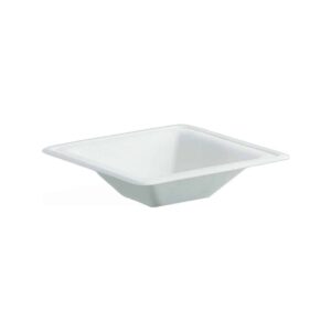Bols carrés écologiques et compostables 16 cm, lot de 100.