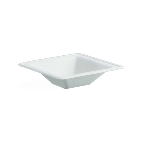 Bols carrés écologiques et compostables 16 cm, lot de 100.