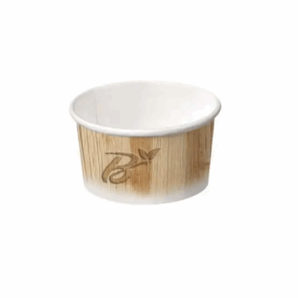Coupes à glace biodégradables 230ml en papier blanc et PLA - lot de 129.