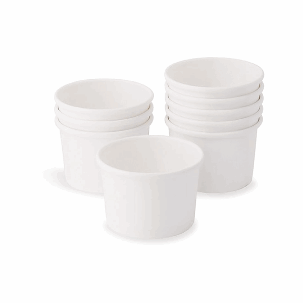 Coupes à glace 245ml personnalisables en carton et bioplastique PLA