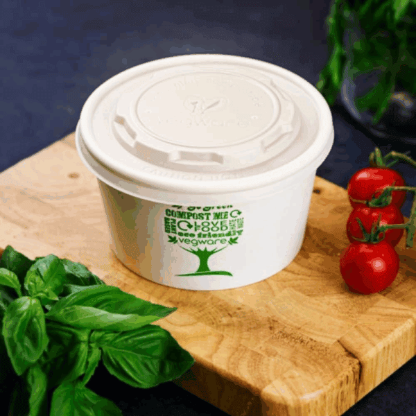 Couvercles biodégradables sans plastique certifiés Uni En 13432.