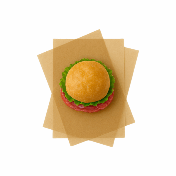 Distributeur d'aliments chauds et froids en papier 25×27 cm, vue de dessus