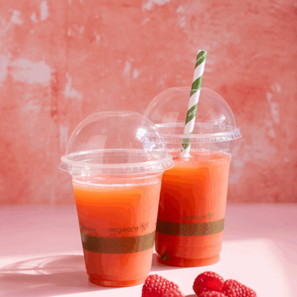 Lot de 100 gobelets compostables PLA pour contenants 175ml à 300ml