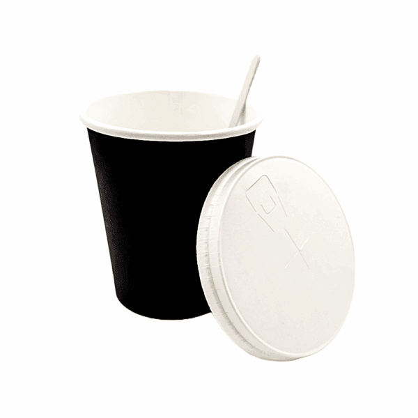 Gobelets noirs compostables personnalisés, solution écologique