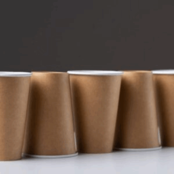 Gobelets jetables écologiques personnalisables pour tisanes - Carton brun 280ml.