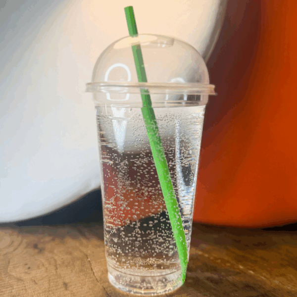 Lot de 100 gobelets biodégradables avec couvercle bombé pour boissons