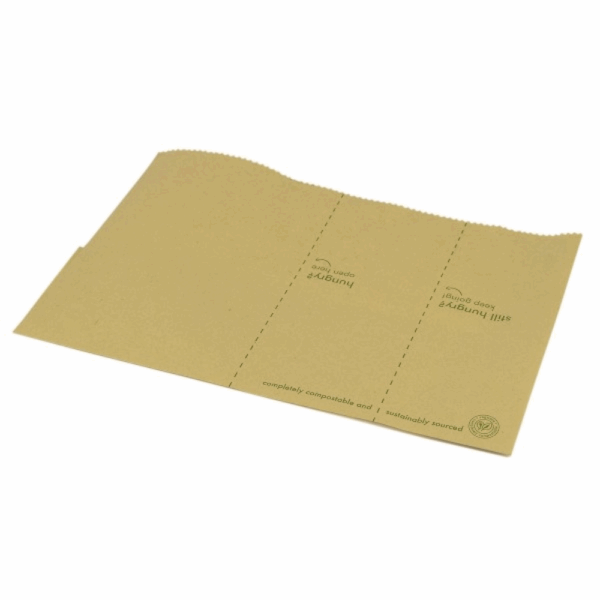Papier alimentaire biodégradable pour piadines 29x20 cm - Lot de 500