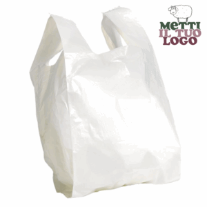 Sacs Materbi personnalisés 23+13x43 cm, 4 kg, compostables et biodégradables.