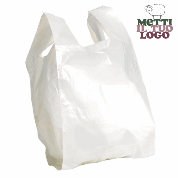 Sacs Materbi personnalisés 23+13x43 cm, 4 kg, compostables et biodégradables.
