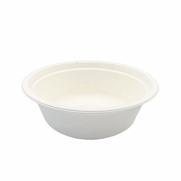 Petits bols en pulpe de cellulose et PLA, 350 ml, lot de 100, compostables.
