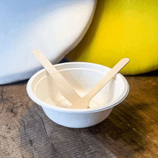 Bols écologiques sans plastique, 350 ml, certifiés UNI EN 13432.