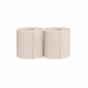 Rouleaux d'essuie-tout havane 800 feuilles, 2 pcs, papier double épaisseur, pour usage professionnel.