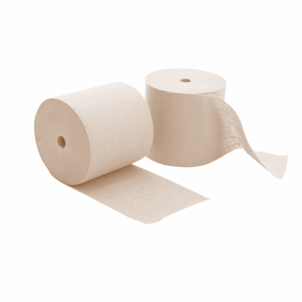 Rouleaux d'essuie-tout havane 800 feuilles, double épaisseur, adaptés au contact alimentaire, 2 pcs.