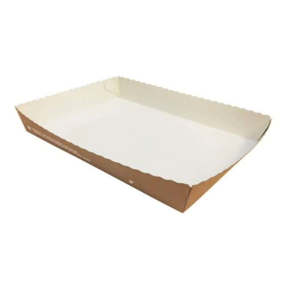 Soucoupes en carton Havane et PLA compostables, lot de 100 pièces.