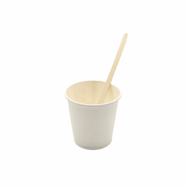 Petite tasse à café biodégradable 75ml avec option de personnalisation.