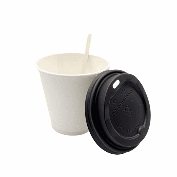 Gobelets à café biodégradables personnalisables 220 ml pour événements et entreprises.